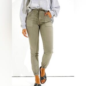 AE Next Level High Waisted Jogger Jegging Pants Light Olive Green